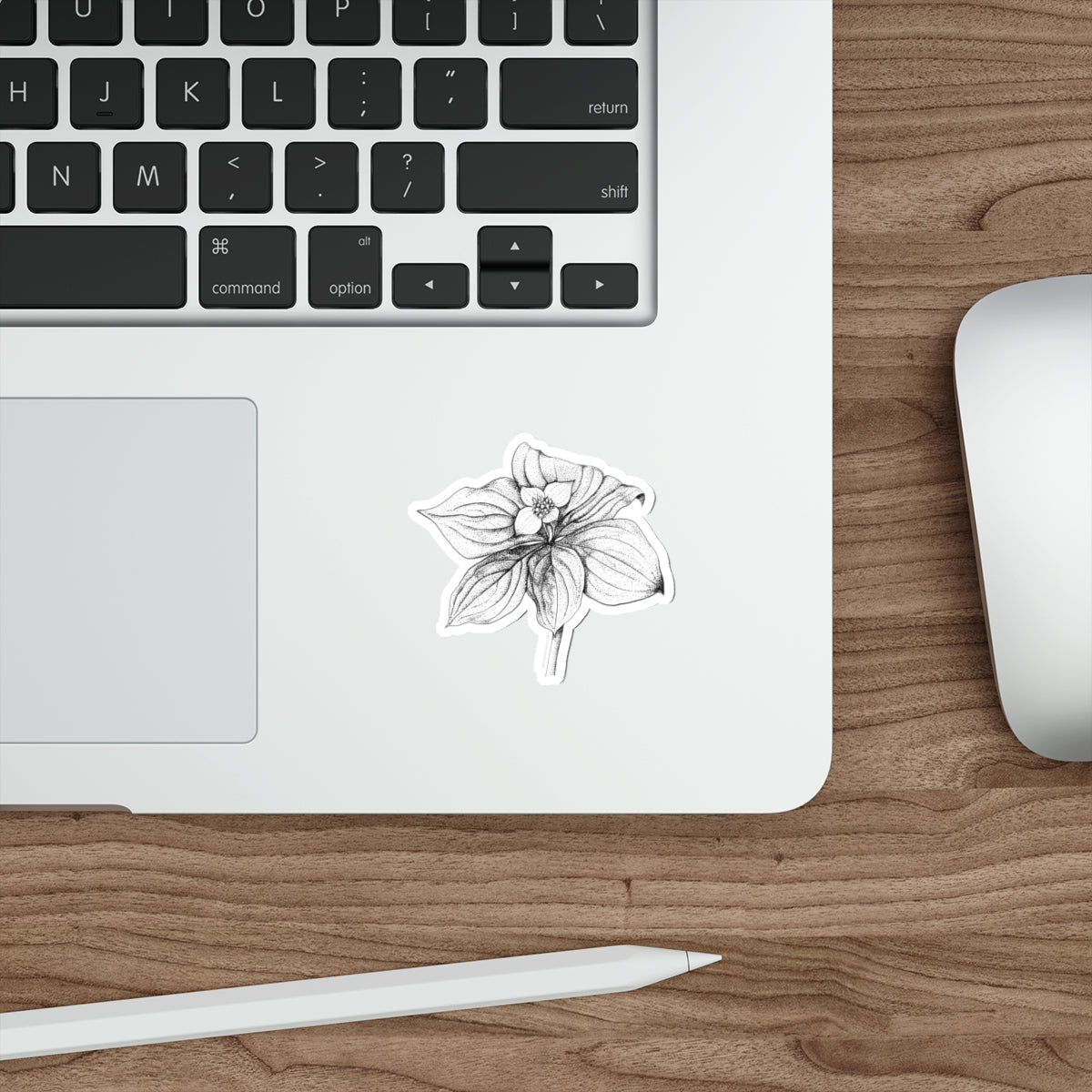 Botanical Die-Cut Stickers - Elegant Floral Design for Personalize Your Laptop & Water Bottles