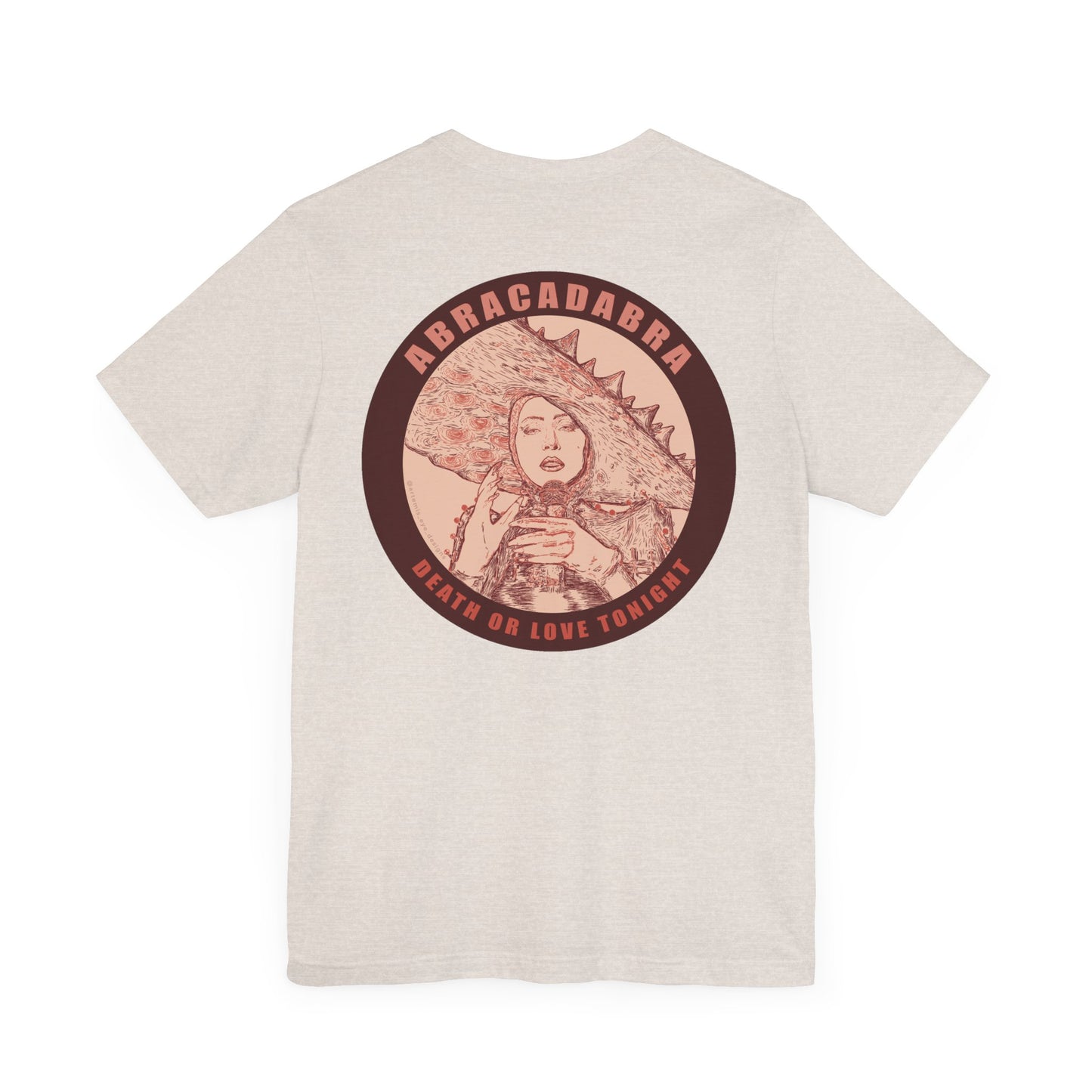 Mayhem Short Sleeve T-Shirt - Lady in Red, Death or Love Tonight, Pop Art Tee