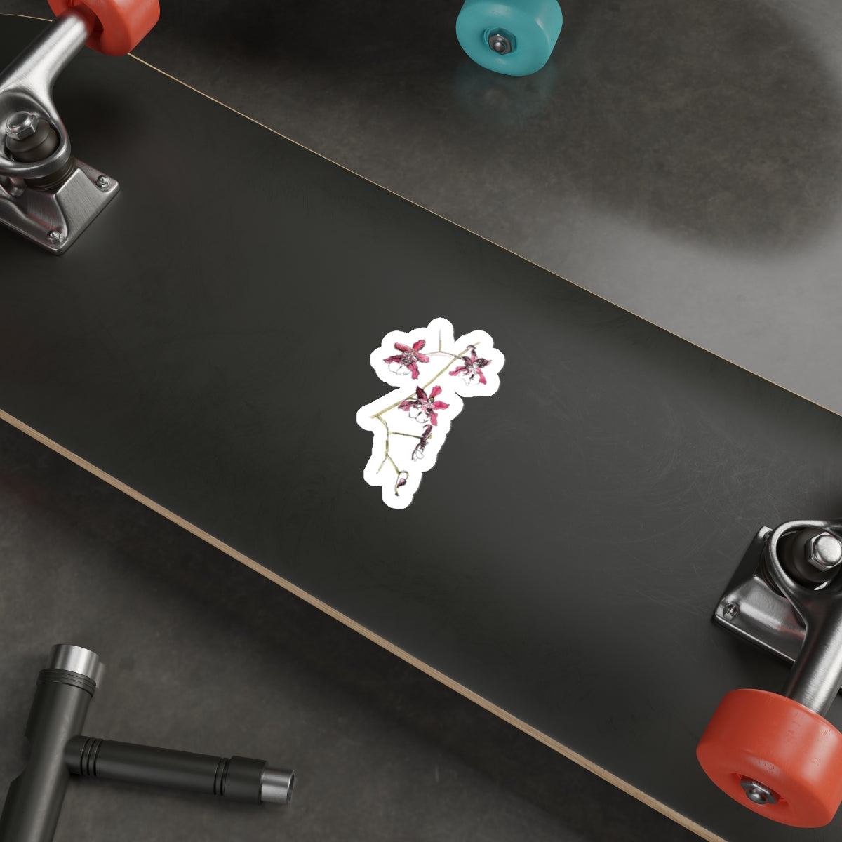 Beautiful Orchid Die-Cut Stickers | Floral Laptop Decal | Perfect for Nature Lovers