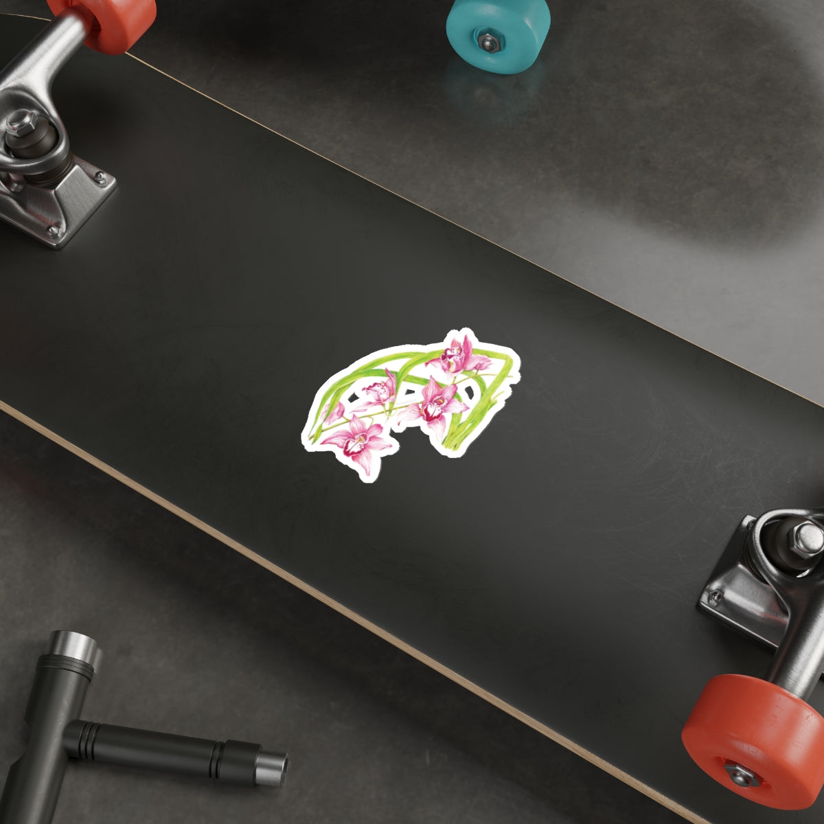 Orchid Floral Die-Cut Stickers | Nature-Inspired Decor for Laptops & Journals