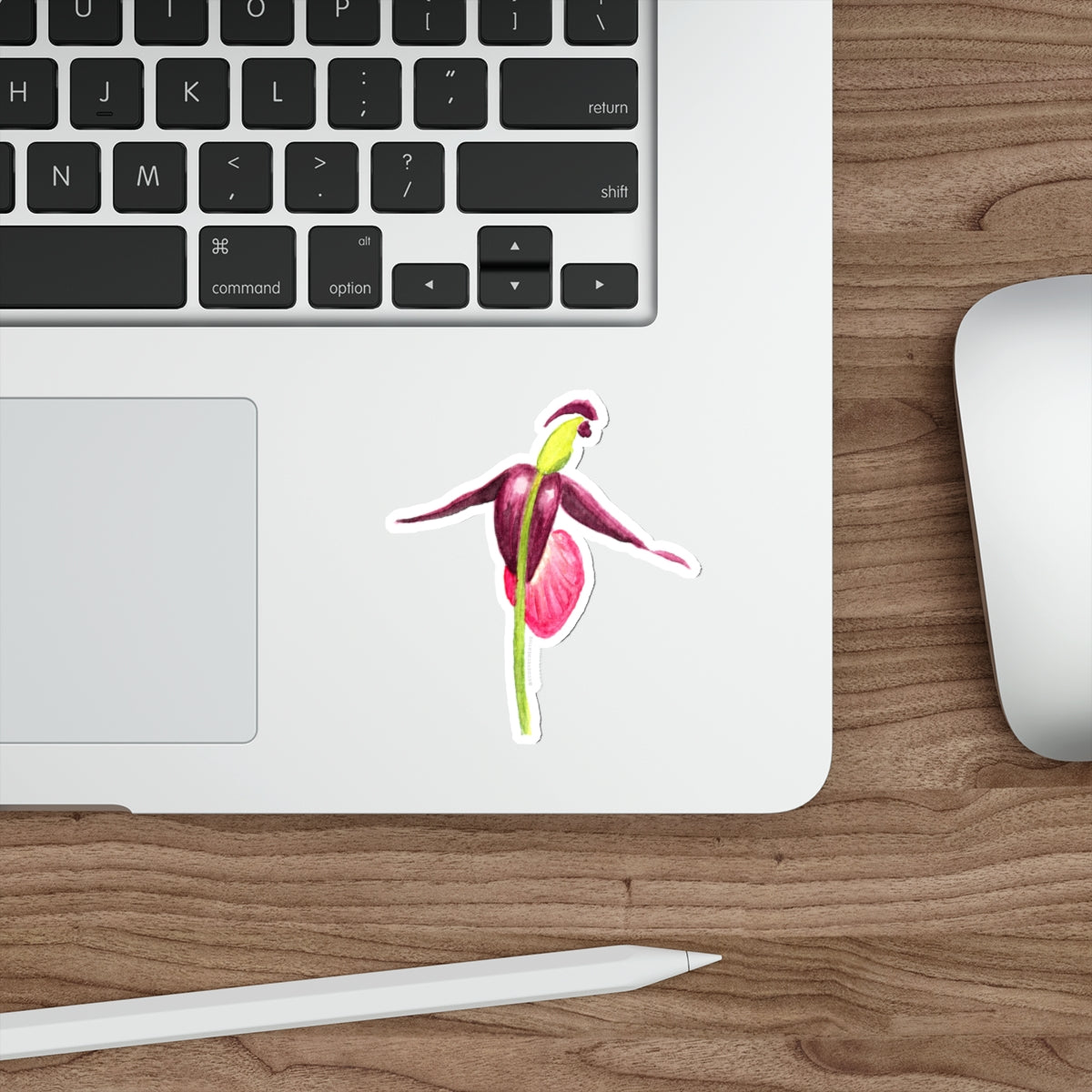 Artistic Floral Die-Cut Stickers - Botanical Vibes for Laptop & Decor