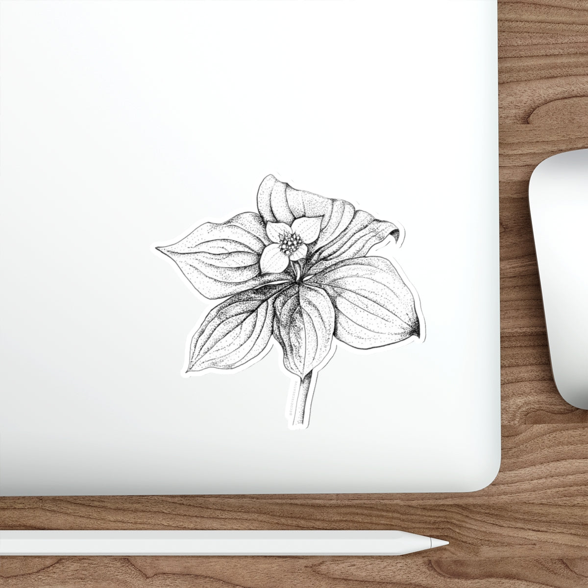 Botanical Die-Cut Stickers - Elegant Floral Design for Personalize Your Laptop & Water Bottles