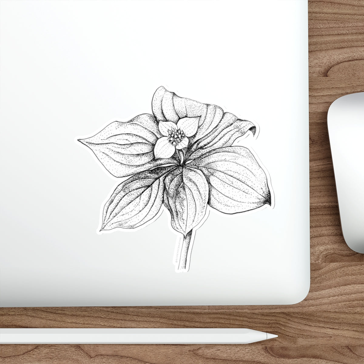 Botanical Die-Cut Stickers - Elegant Floral Design for Personalize Your Laptop & Water Bottles