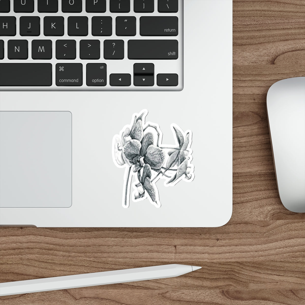 Elegant Orchid Die-Cut Stickers | Floral Laptop Decals, Nature-Inspired Decor