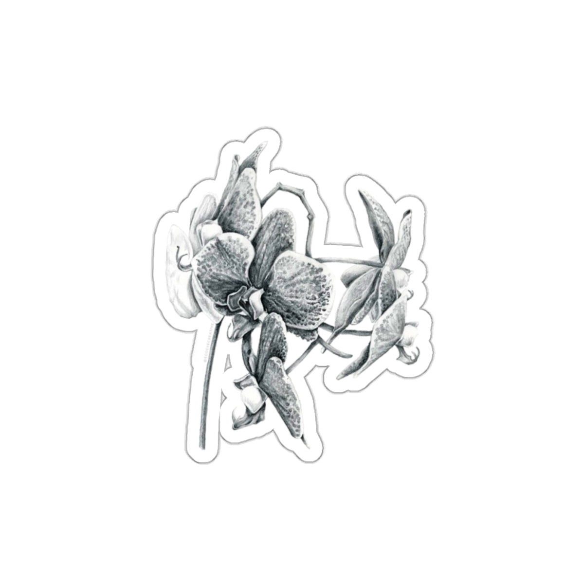 Elegant Orchid Die-Cut Stickers | Floral Laptop Decals, Nature-Inspired Decor