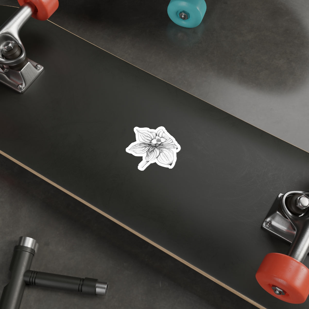 Botanical Die-Cut Stickers - Elegant Floral Design for Personalize Your Laptop & Water Bottles