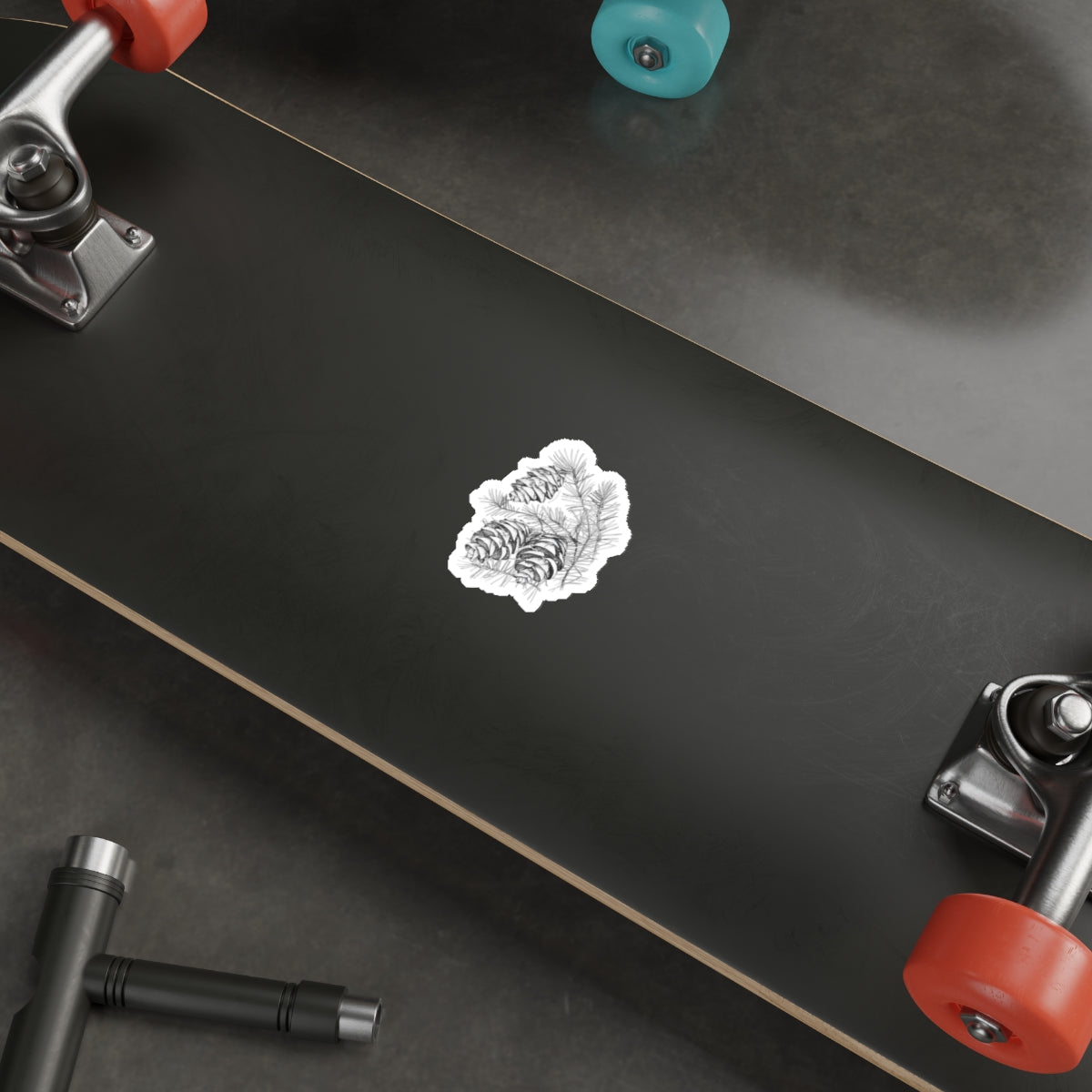 Nature-Inspired Die-Cut Stickers - Pinecone Design for Eco-Friendly Decor