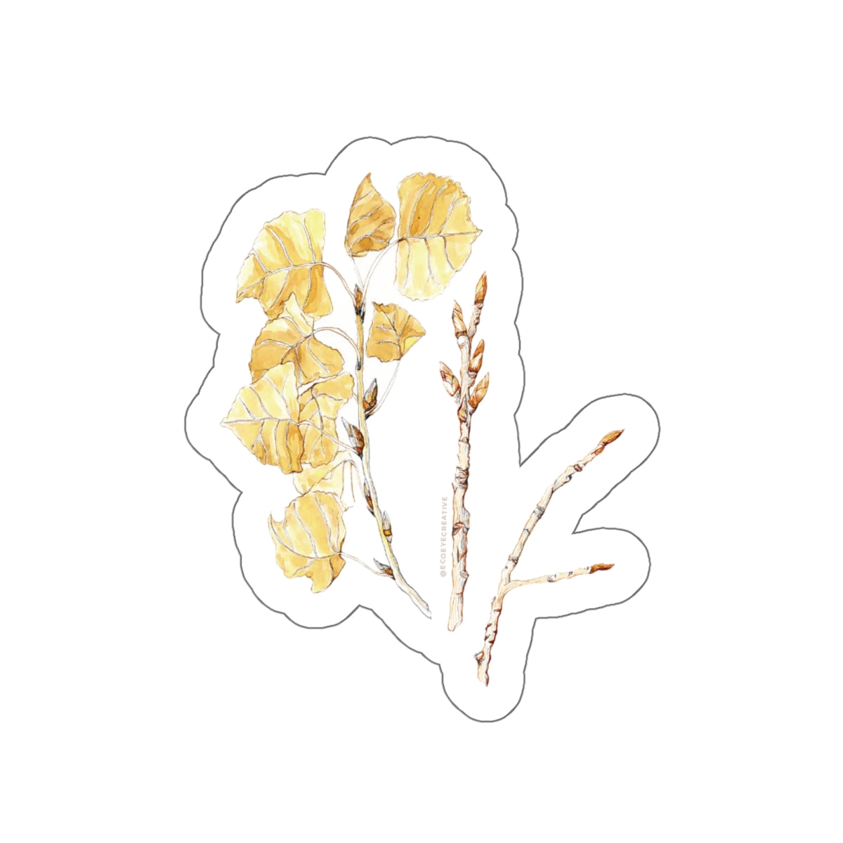 Botanical Die-Cut Stickers - Aesthetic Floral Adhesives for Laptops & Journals