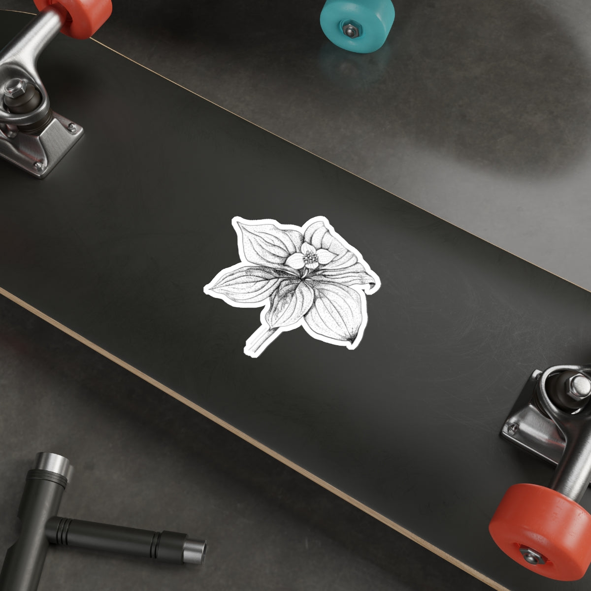 Botanical Die-Cut Stickers - Elegant Floral Design for Personalize Your Laptop & Water Bottles
