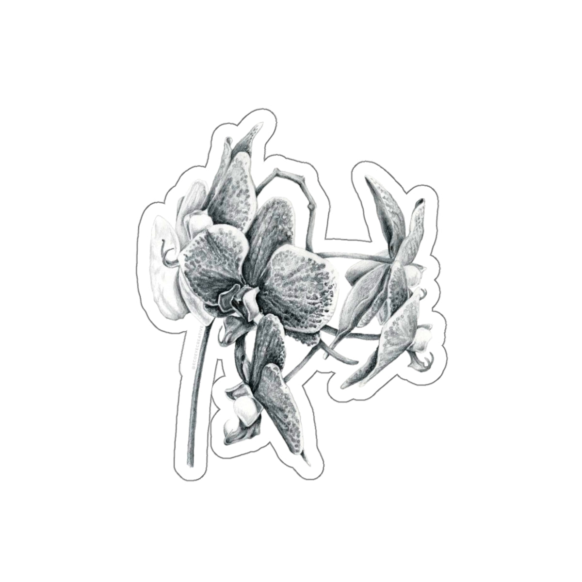 Elegant Orchid Die-Cut Stickers | Floral Laptop Decals, Nature-Inspired Decor