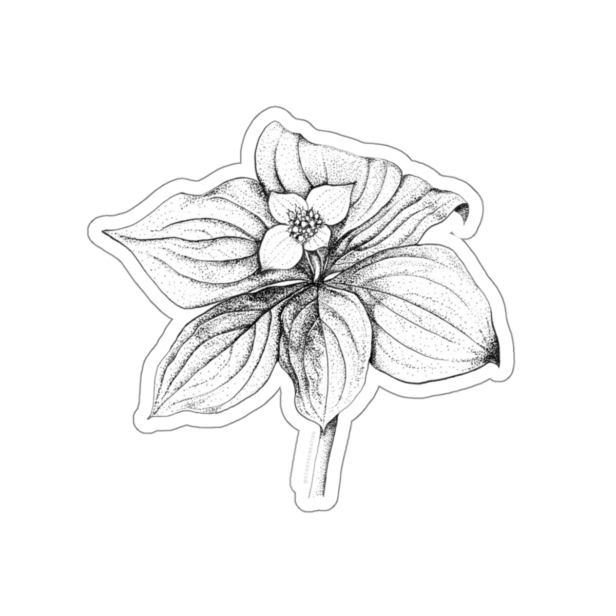 Botanical Die-Cut Stickers - Elegant Floral Design for Personalize Your Laptop & Water Bottles