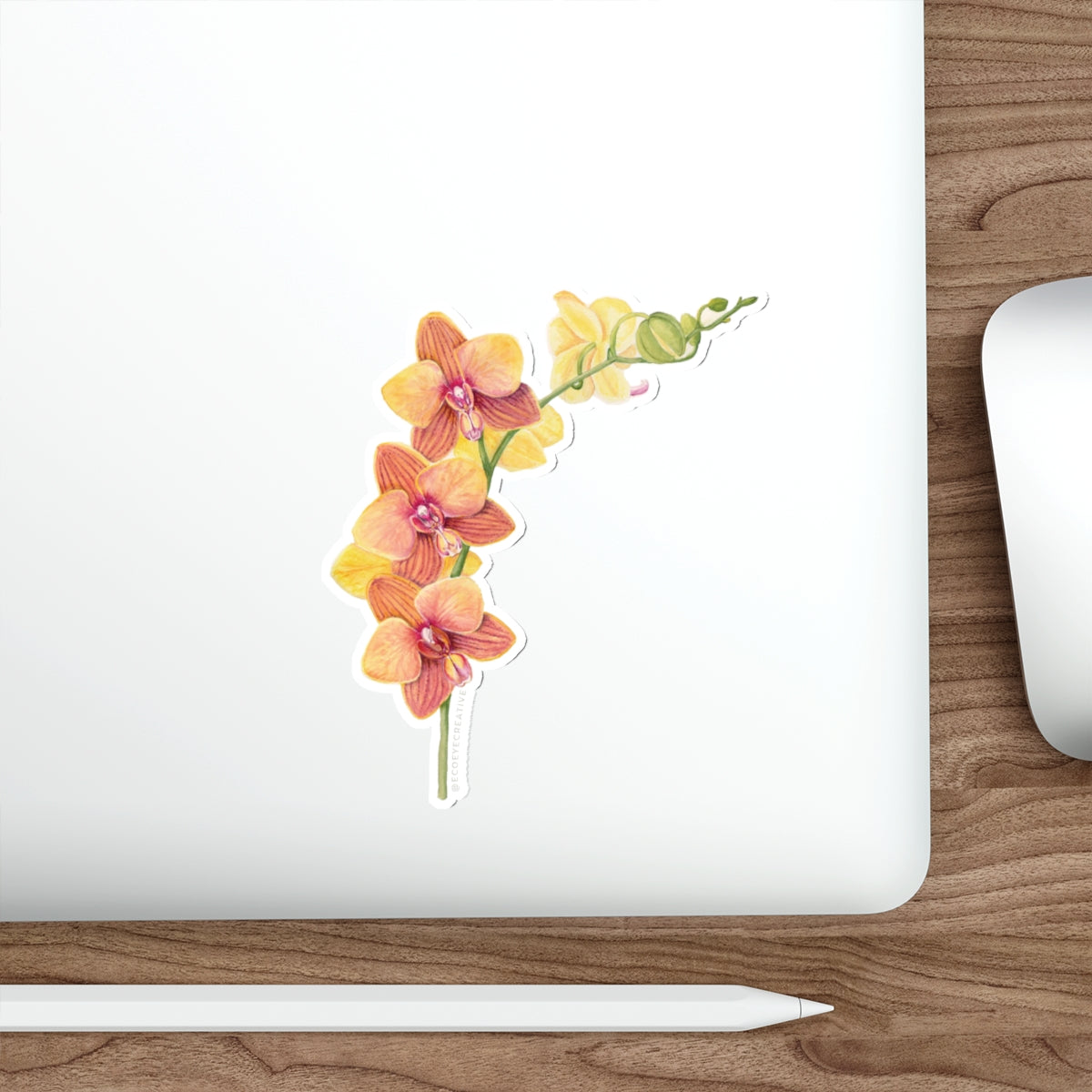 Blooming Orchid Die-Cut Stickers | Floral Laptop Decor | Perfect for Gift Giving