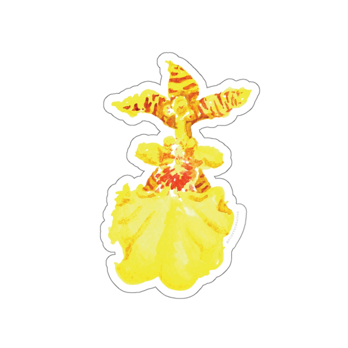 Tropical Orchid Die-Cut Stickers - Perfect for Summer Vibes & Laptop Decor