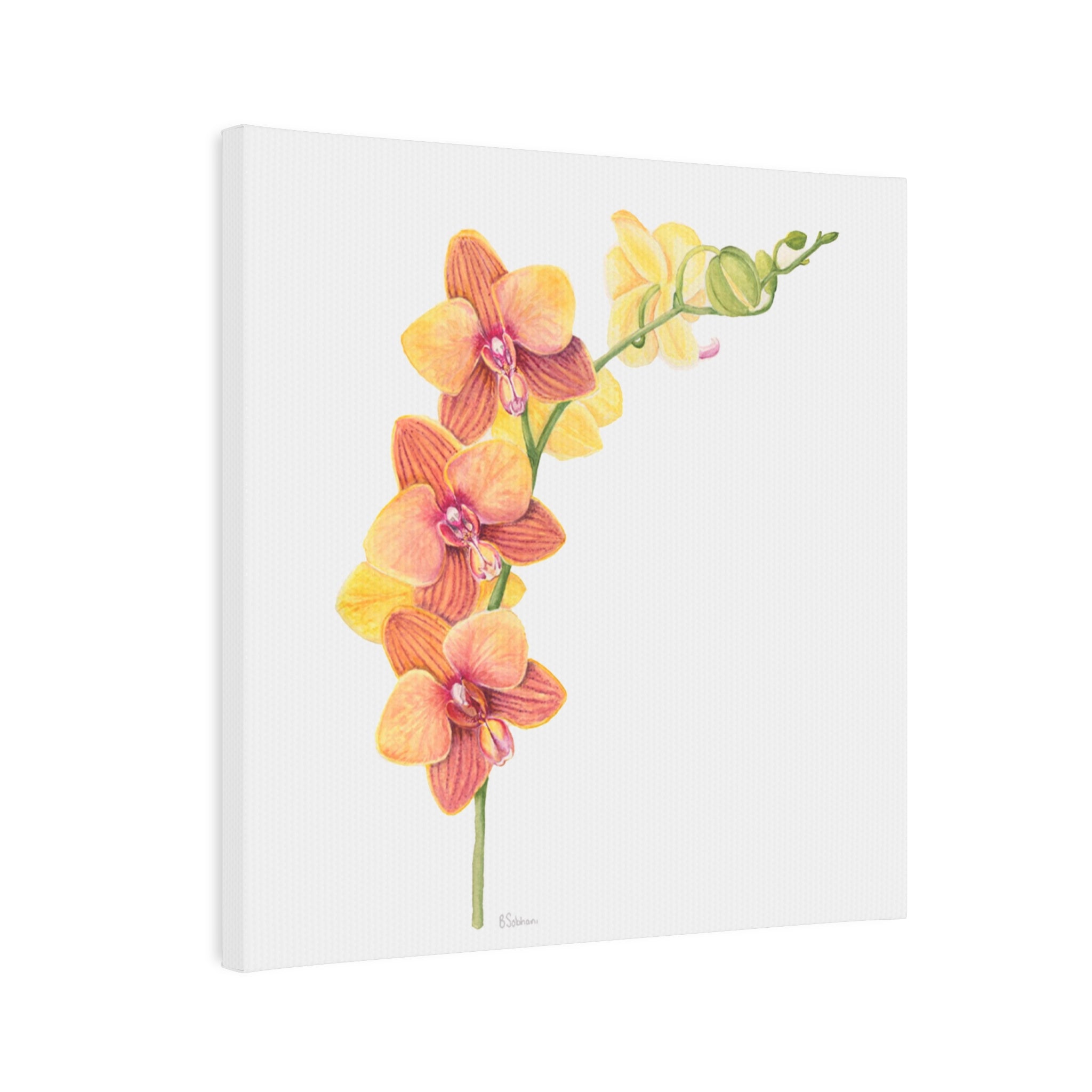Vibrant Orchid Canvas Tile - Elegant Wall Decor, Floral Art, Home Accents, Gift for Her, Spring Decor