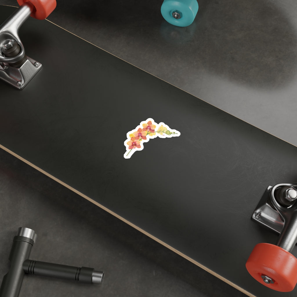 Blooming Orchid Die-Cut Stickers | Floral Laptop Decor | Perfect for Gift Giving