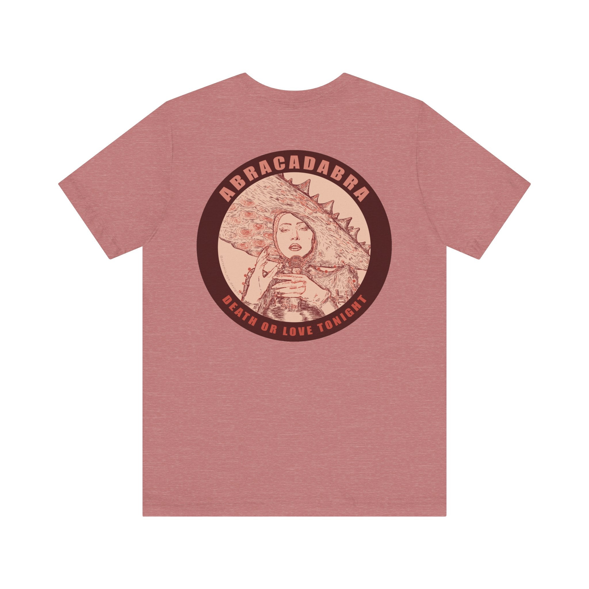 Mayhem Short Sleeve T-Shirt - Lady in Red, Death or Love Tonight, Pop Art Tee