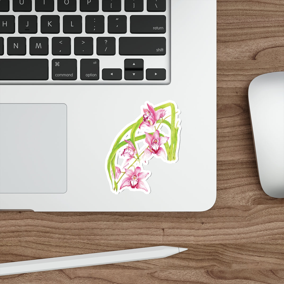 Orchid Floral Die-Cut Stickers | Nature-Inspired Decor for Laptops & Journals