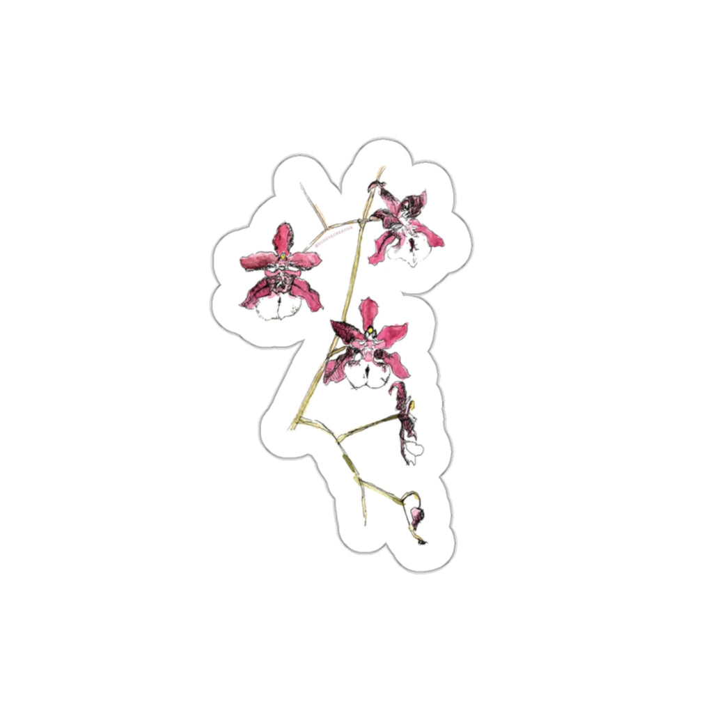 Beautiful Orchid Die-Cut Stickers | Floral Laptop Decal | Perfect for Nature Lovers