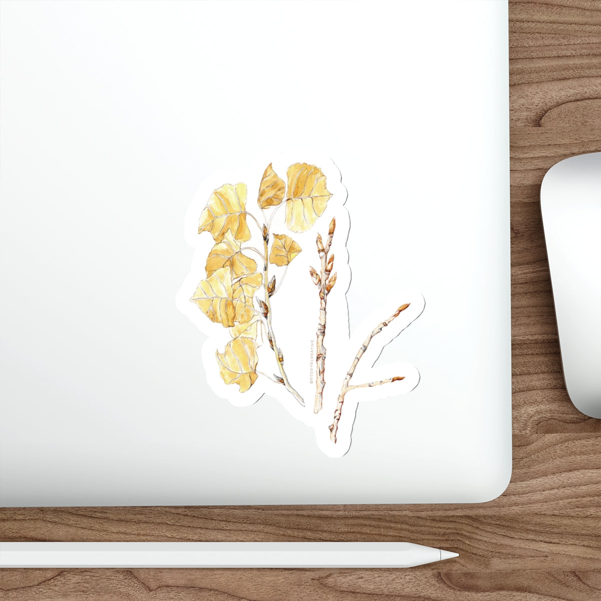Botanical Die-Cut Stickers - Aesthetic Floral Adhesives for Laptops & Journals