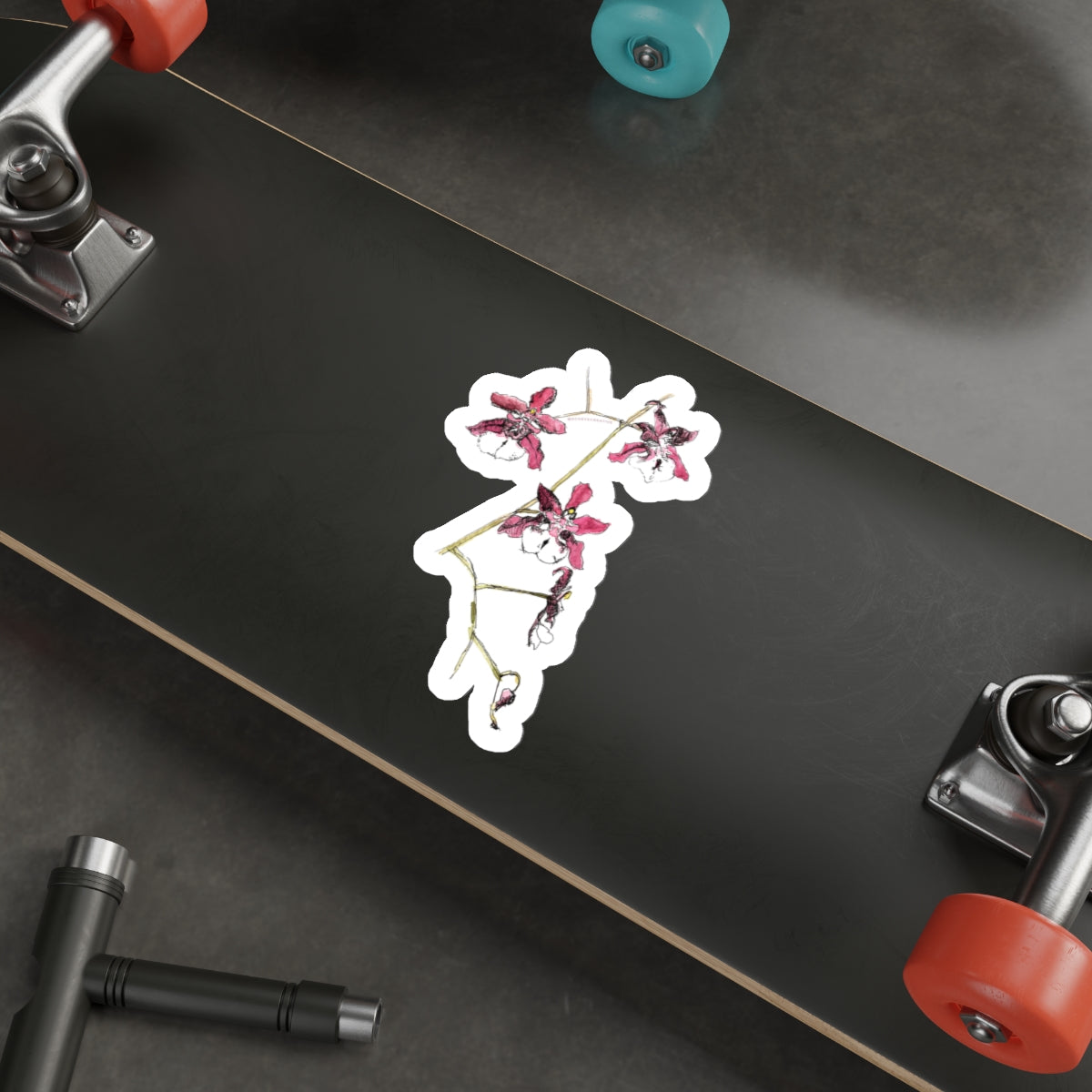 Beautiful Orchid Die-Cut Stickers | Floral Laptop Decal | Perfect for Nature Lovers