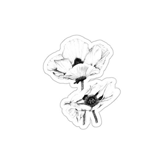 Elegant Floral Die-Cut Stickers - Botanical Art for Laptop & Decor