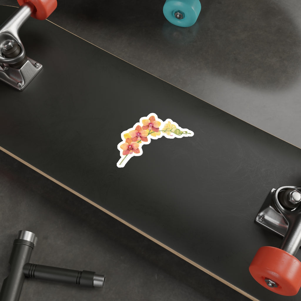 Blooming Orchid Die-Cut Stickers | Floral Laptop Decor | Perfect for Gift Giving