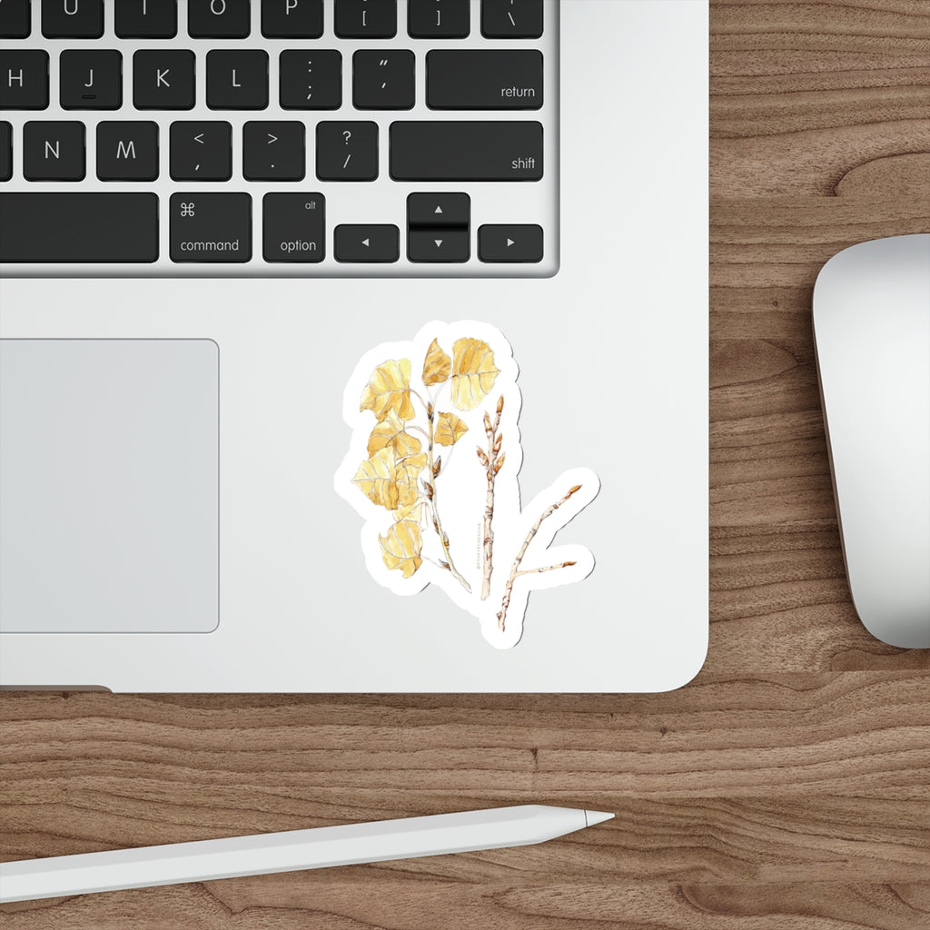 Botanical Die-Cut Stickers - Aesthetic Floral Adhesives for Laptops & Journals