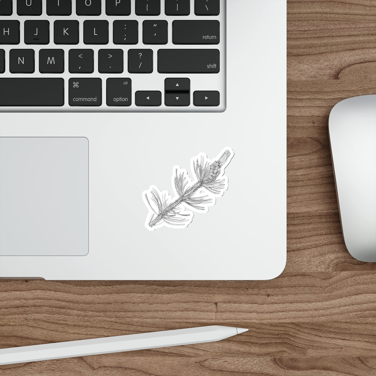 Elegant Die-Cut Pinecone Stickers - Nature-Inspired Decor for Eco-Lovers