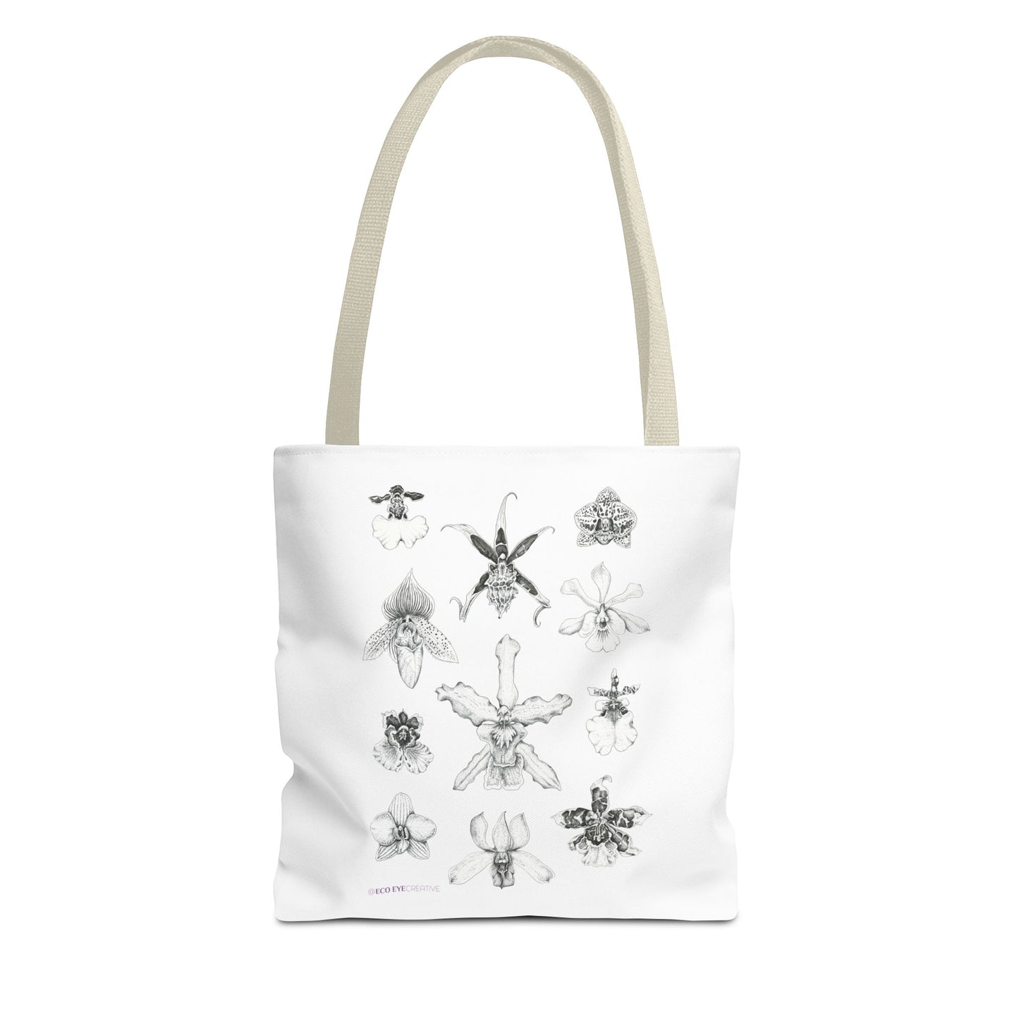 Orchid Illustration Tote Bag - Unique Botanical Design