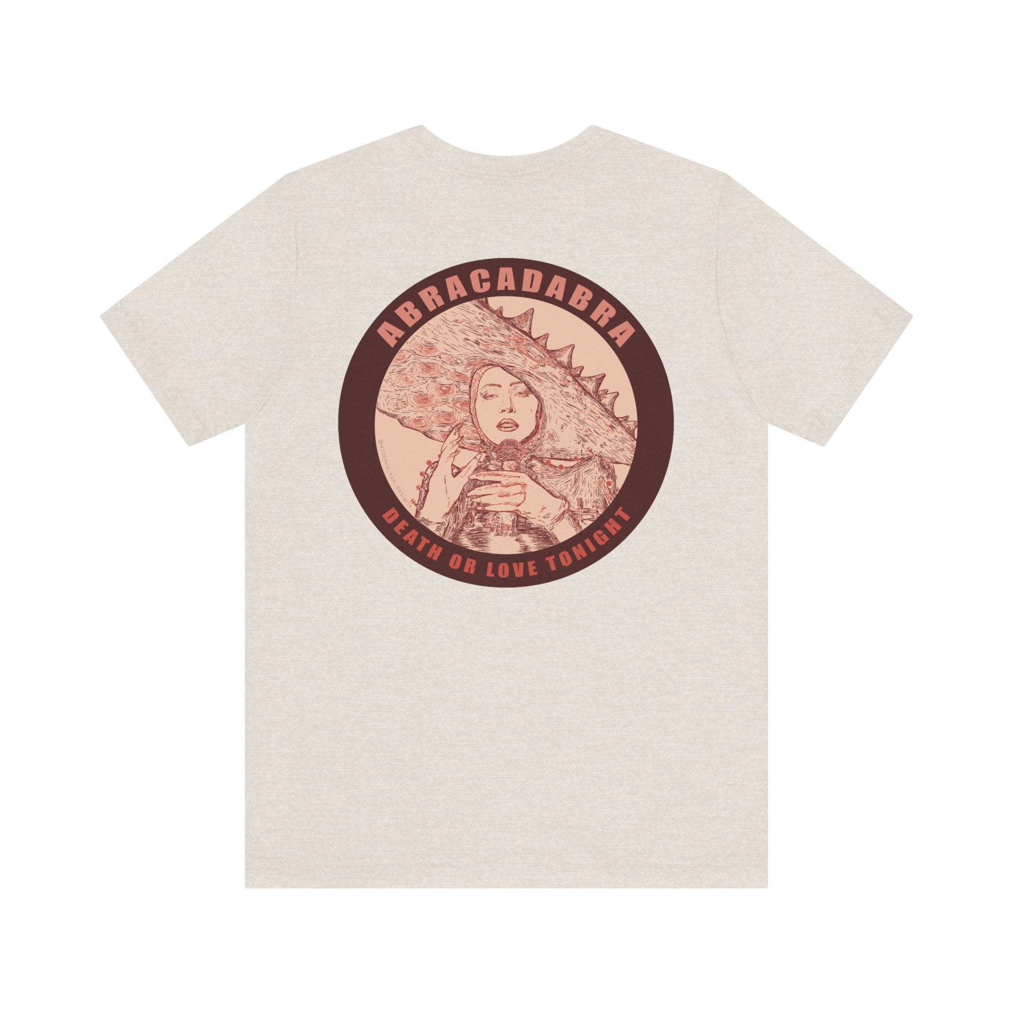 Mayhem Short Sleeve T-Shirt - Lady in Red, Death or Love Tonight, Pop Art Tee