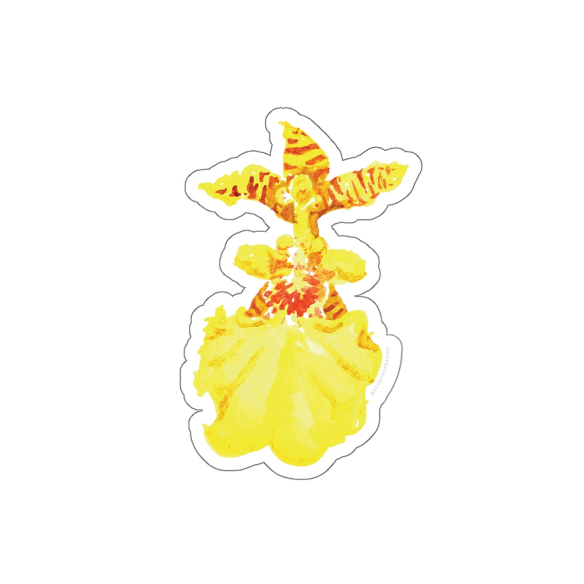 Tropical Orchid Die-Cut Stickers - Perfect for Summer Vibes & Laptop Decor