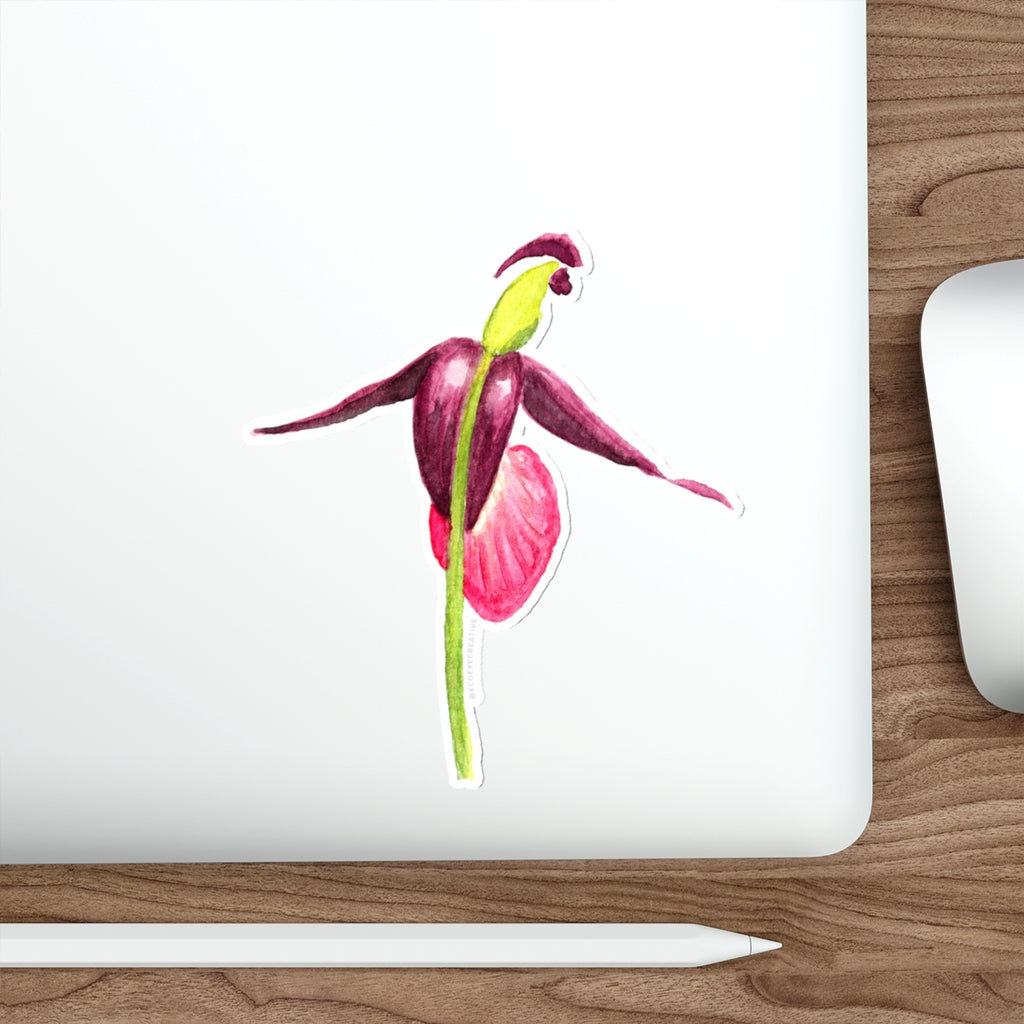 Artistic Floral Die-Cut Stickers - Botanical Vibes for Laptop & Decor