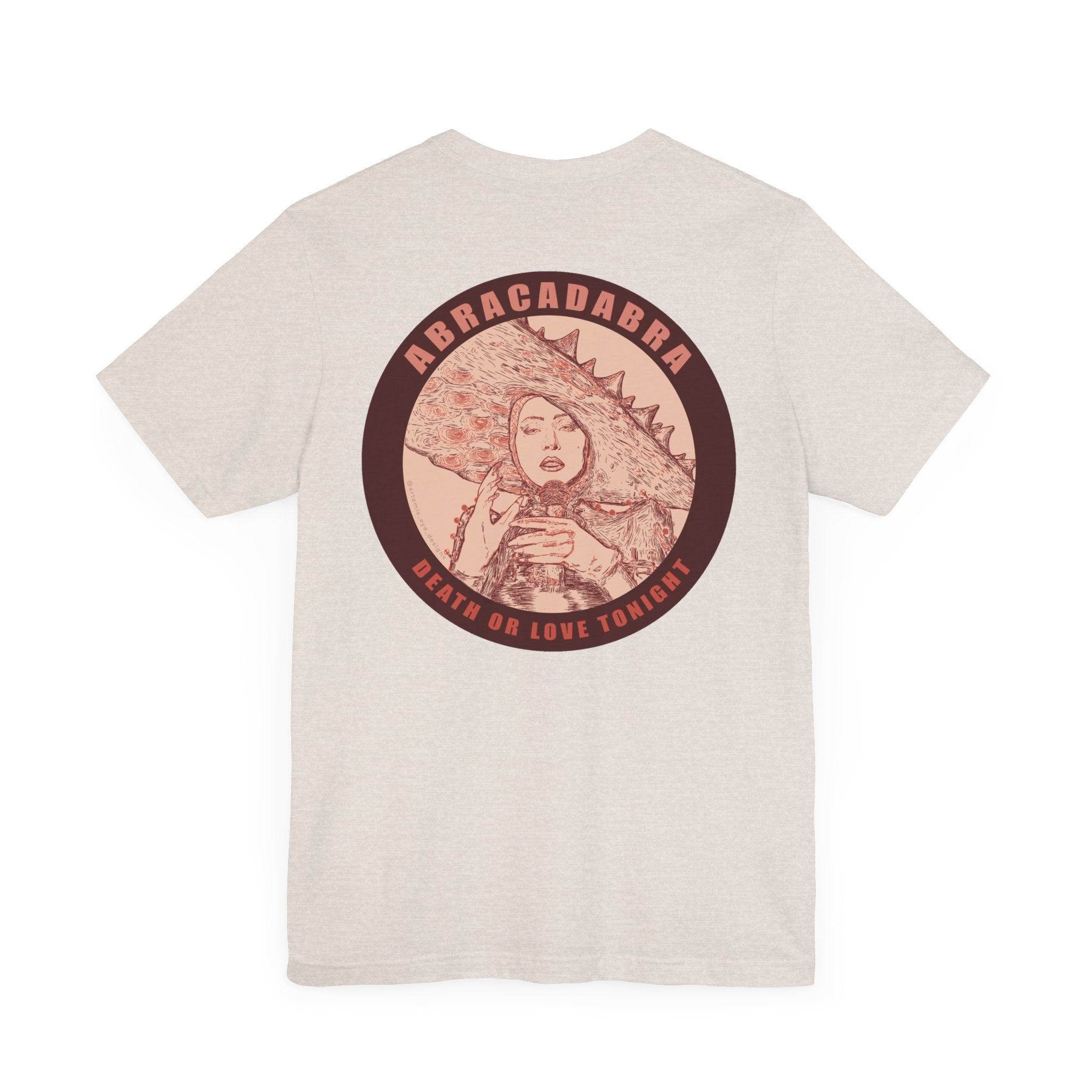 Mayhem Short Sleeve T-Shirt - Lady in Red, Death or Love Tonight, Pop Art Tee