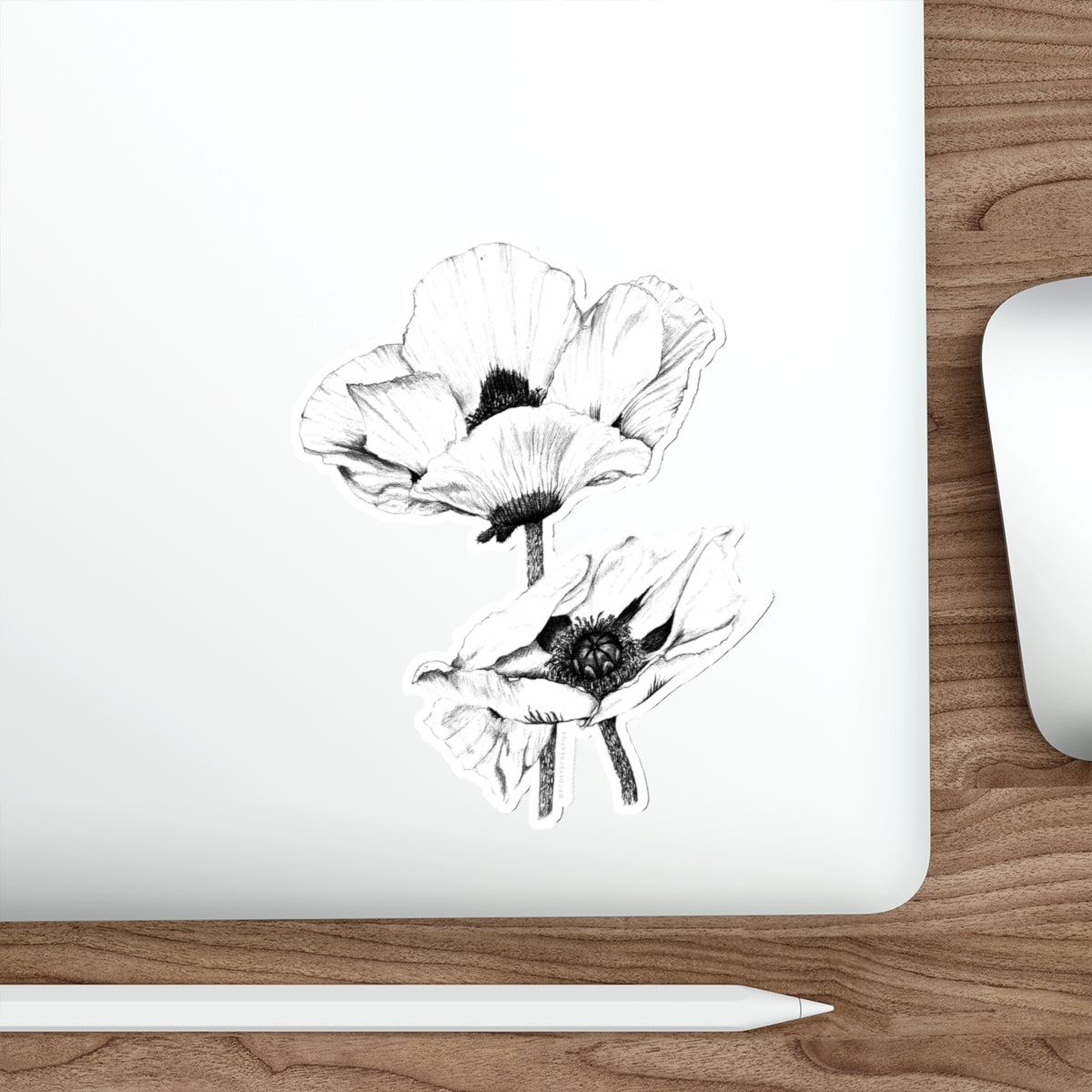 Elegant Floral Die-Cut Stickers - Botanical Art for Laptop & Decor