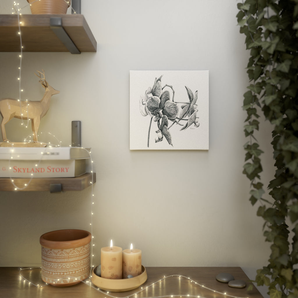 Elegant Orchid Canvas Photo Tile - Floral Wall Art for Home Decor