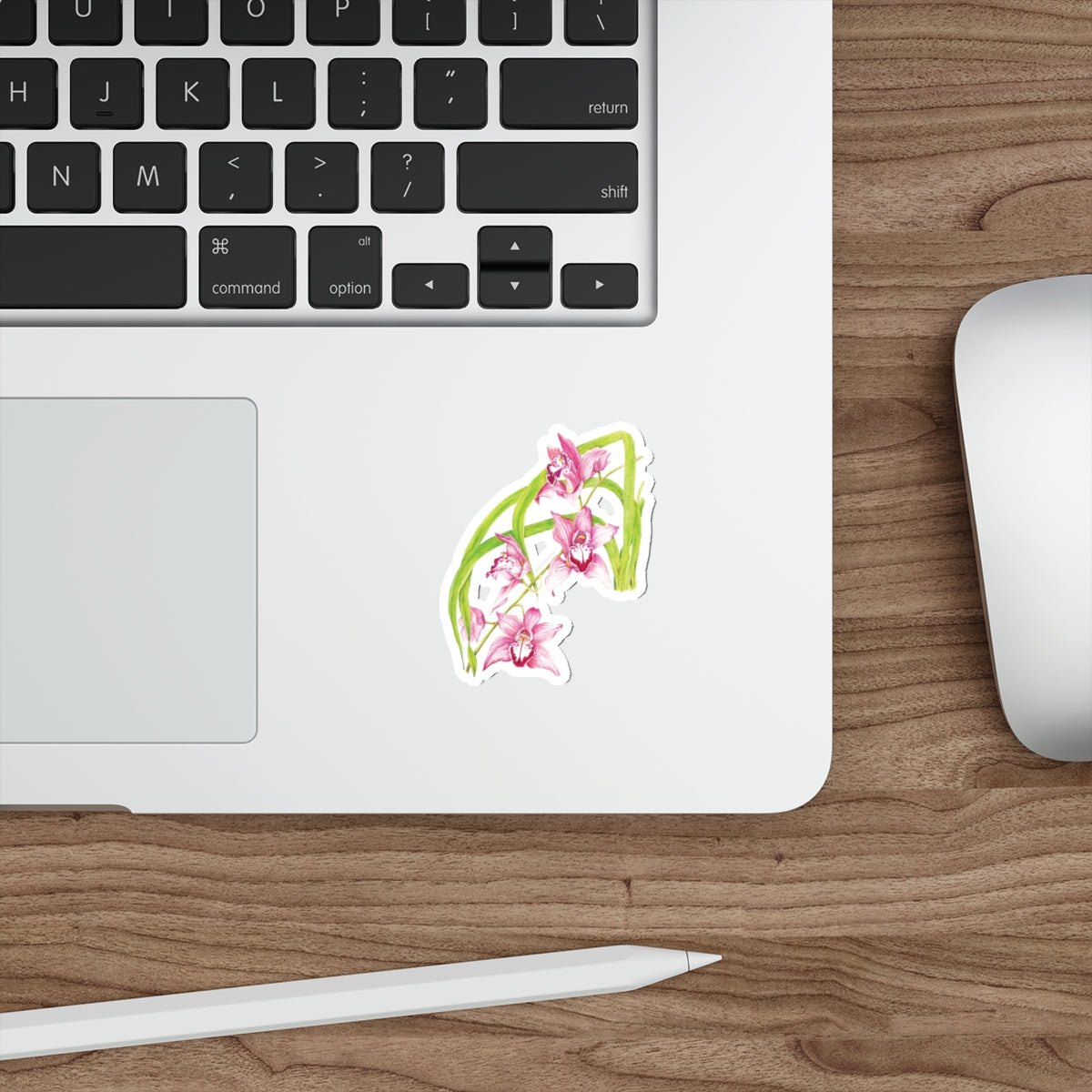 Orchid Floral Die-Cut Stickers | Nature-Inspired Decor for Laptops & Journals