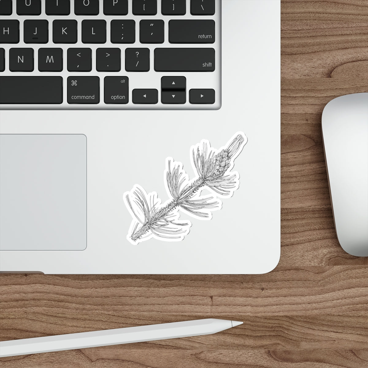 Elegant Die-Cut Pinecone Stickers - Nature-Inspired Decor for Eco-Lovers