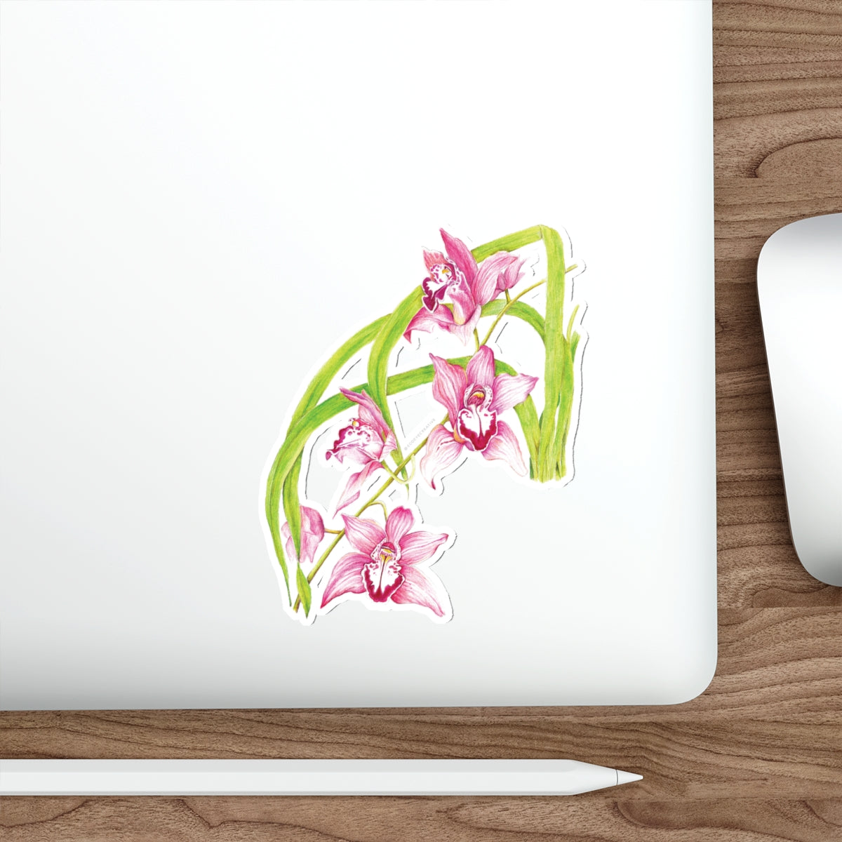 Orchid Floral Die-Cut Stickers | Nature-Inspired Decor for Laptops & Journals