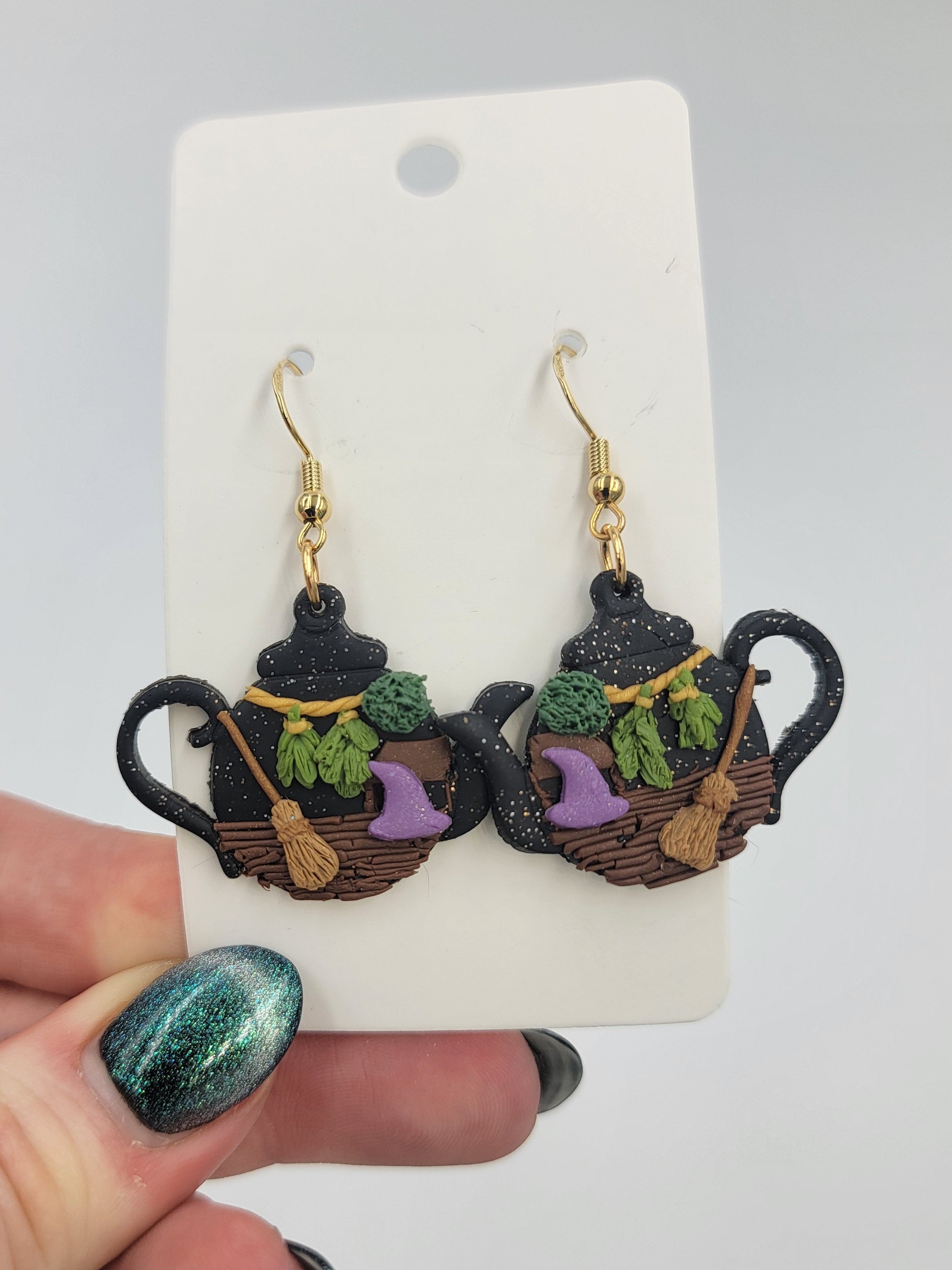 Witch's Cottage Teapot Earrings