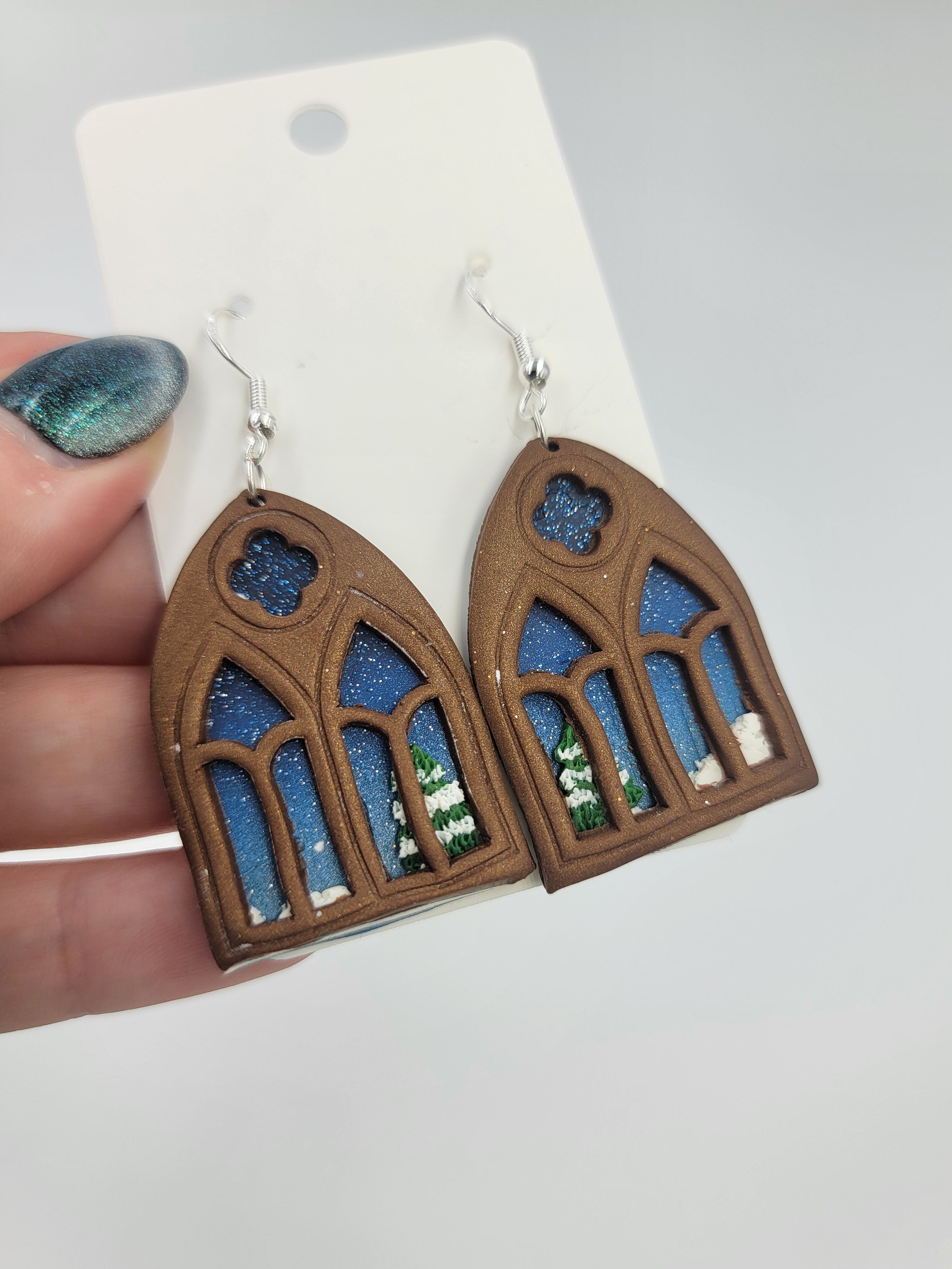 Winter Wonderland Window Earrings