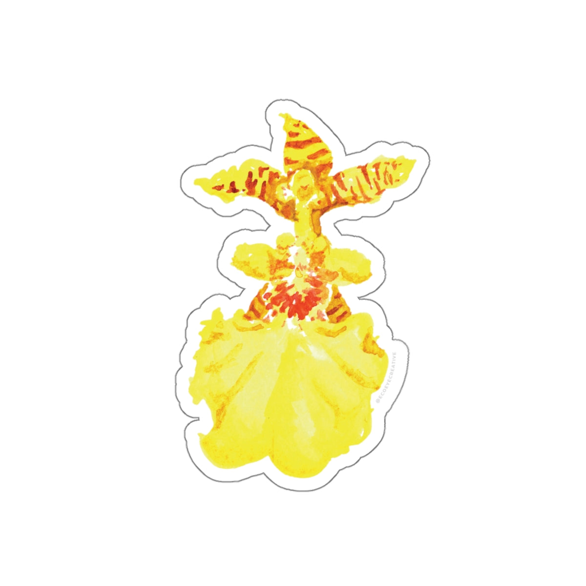 Tropical Orchid Die-Cut Stickers - Perfect for Summer Vibes & Laptop Decor