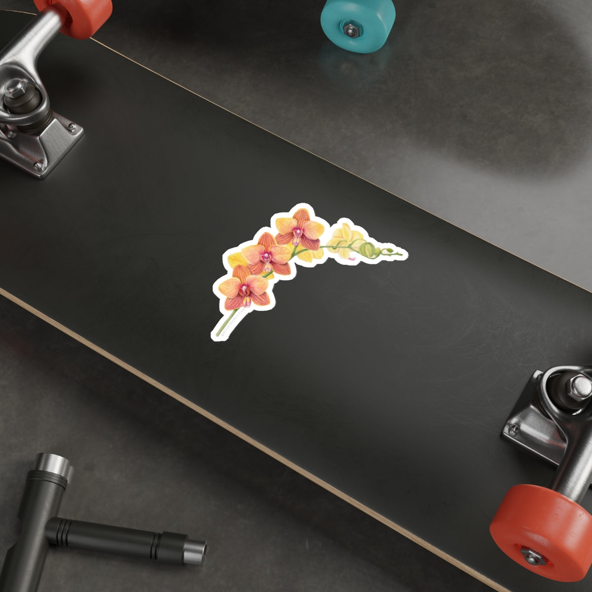 Blooming Orchid Die-Cut Stickers | Floral Laptop Decor | Perfect for Gift Giving