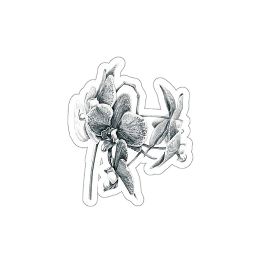 Elegant Orchid Die-Cut Stickers | Floral Laptop Decals, Nature-Inspired Decor
