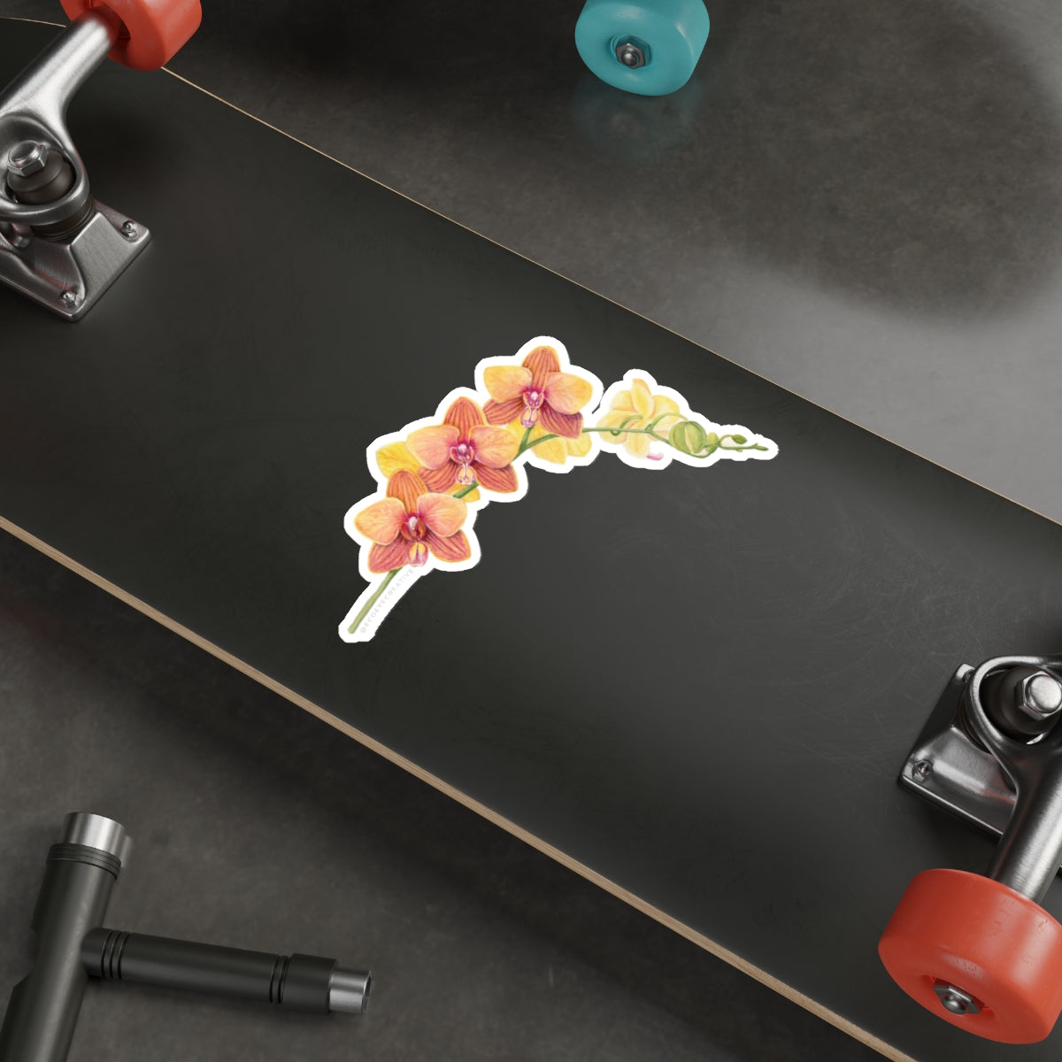 Blooming Orchid Die-Cut Stickers | Floral Laptop Decor | Perfect for Gift Giving