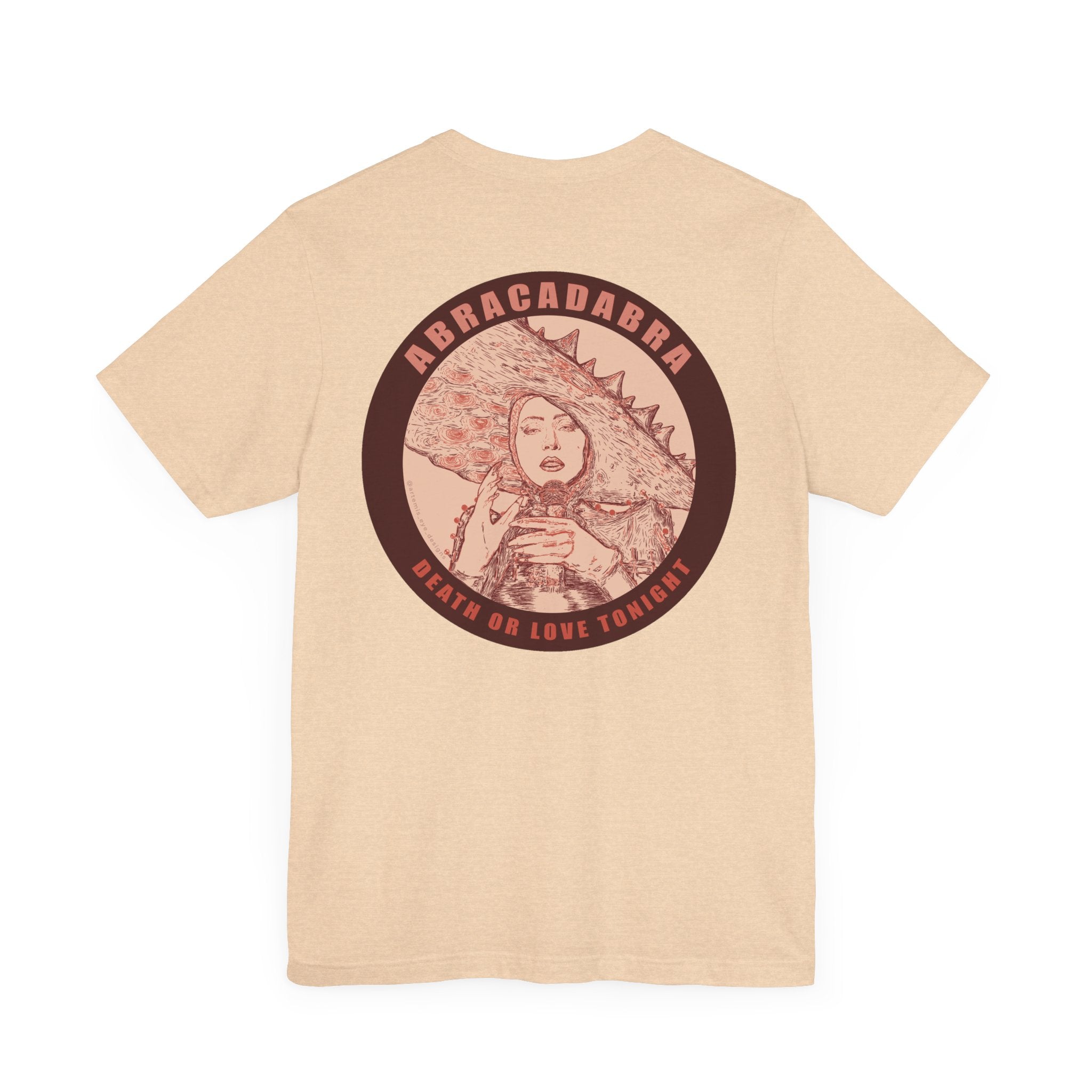 Mayhem Short Sleeve T-Shirt - Lady in Red, Death or Love Tonight, Pop Art Tee