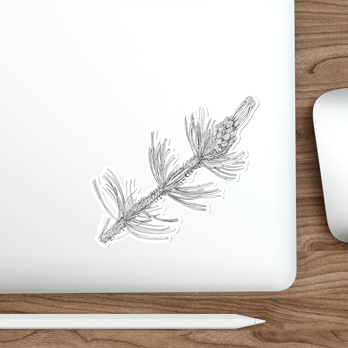 Elegant Die-Cut Pinecone Stickers - Nature-Inspired Decor for Eco-Lovers
