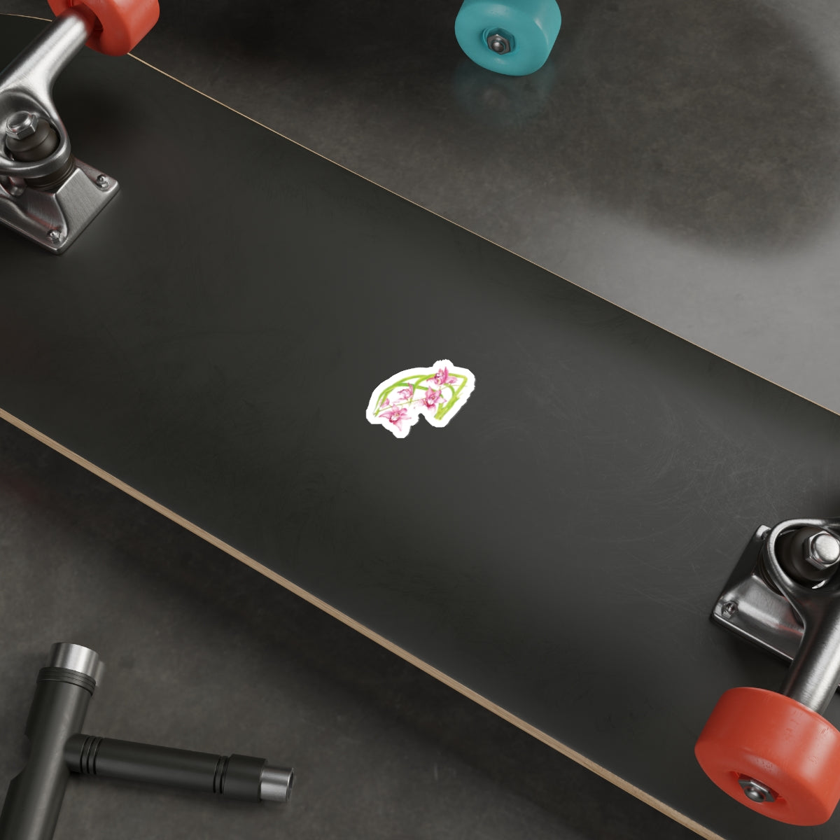 Orchid Floral Die-Cut Stickers | Nature-Inspired Decor for Laptops & Journals