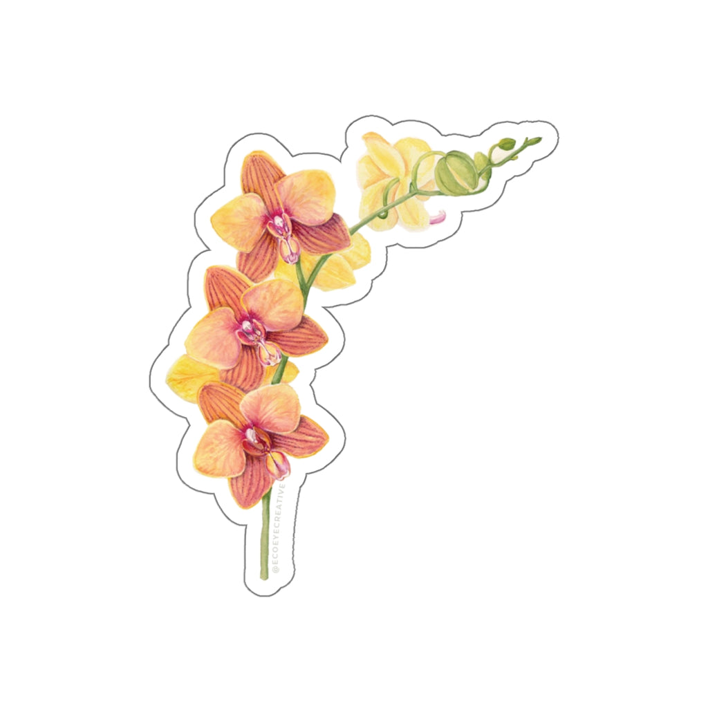 Blooming Orchid Die-Cut Stickers | Floral Laptop Decor | Perfect for Gift Giving
