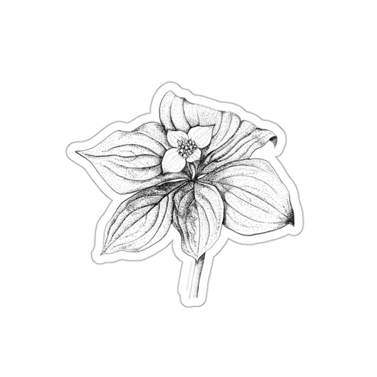 Botanical Die-Cut Stickers - Elegant Floral Design for Personalize Your Laptop & Water Bottles