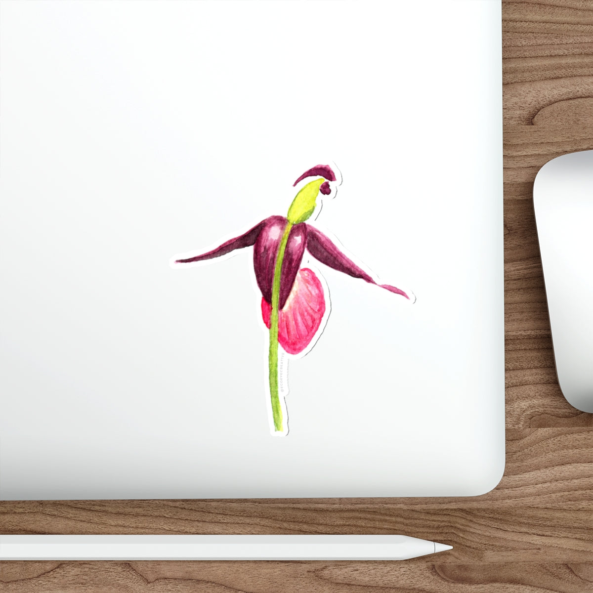 Artistic Floral Die-Cut Stickers - Botanical Vibes for Laptop & Decor